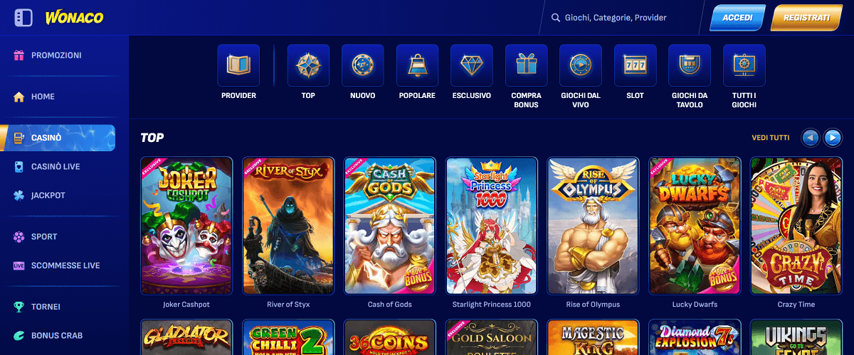 wonaco casino